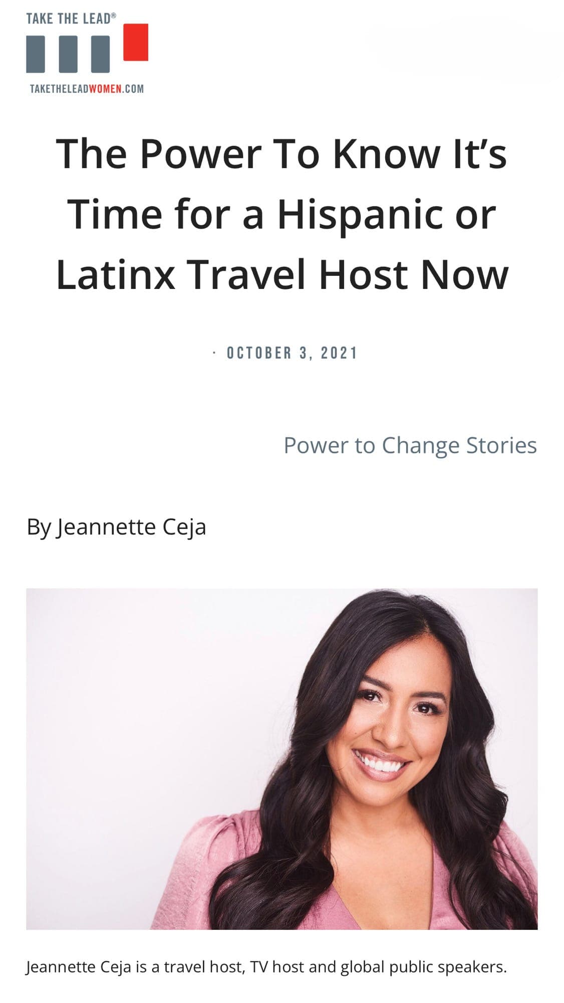 Jeannette Ceja en un evento de Take The Lead