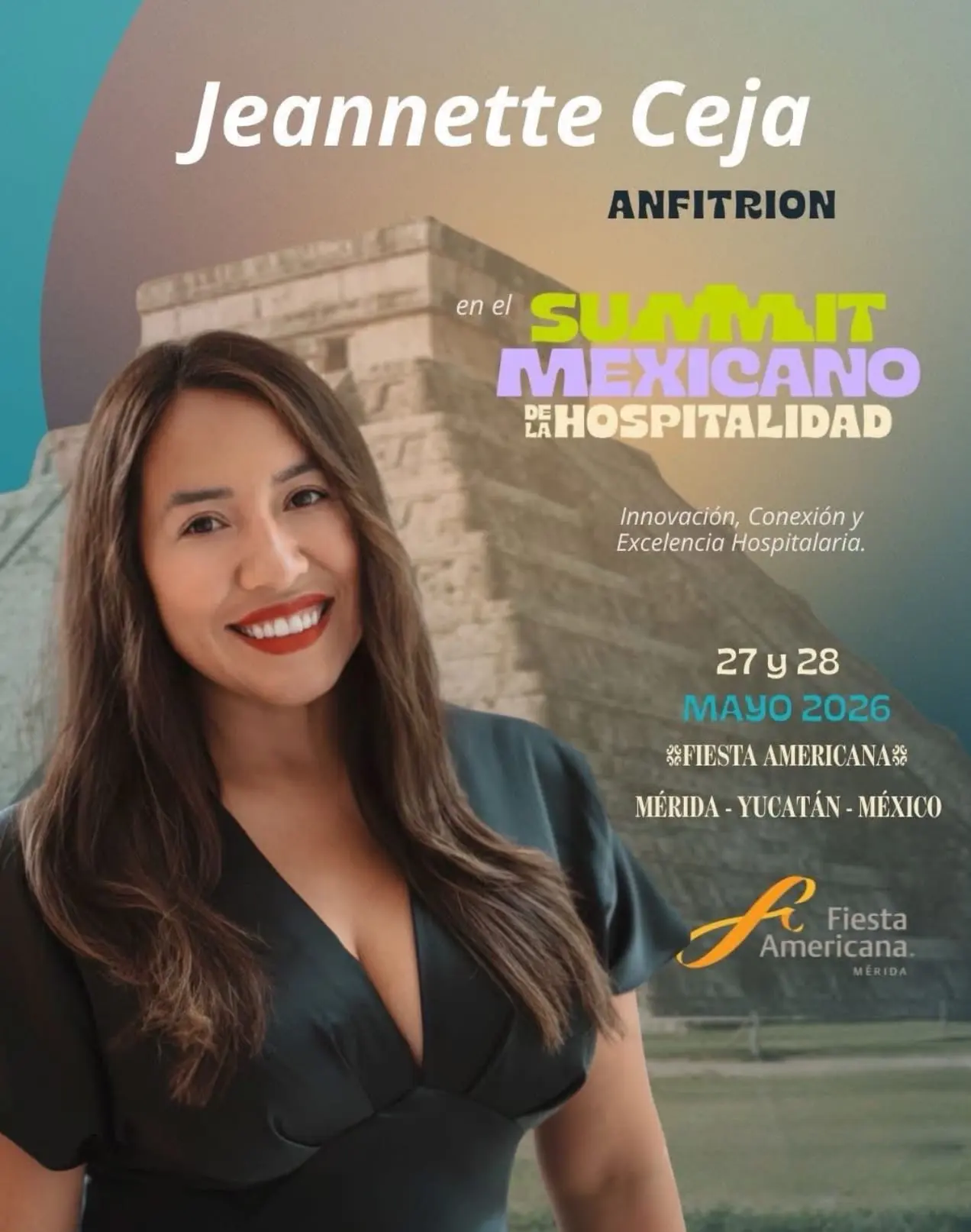 Jeannette Ceja at the Summit Mexicano de la Hospitalidad